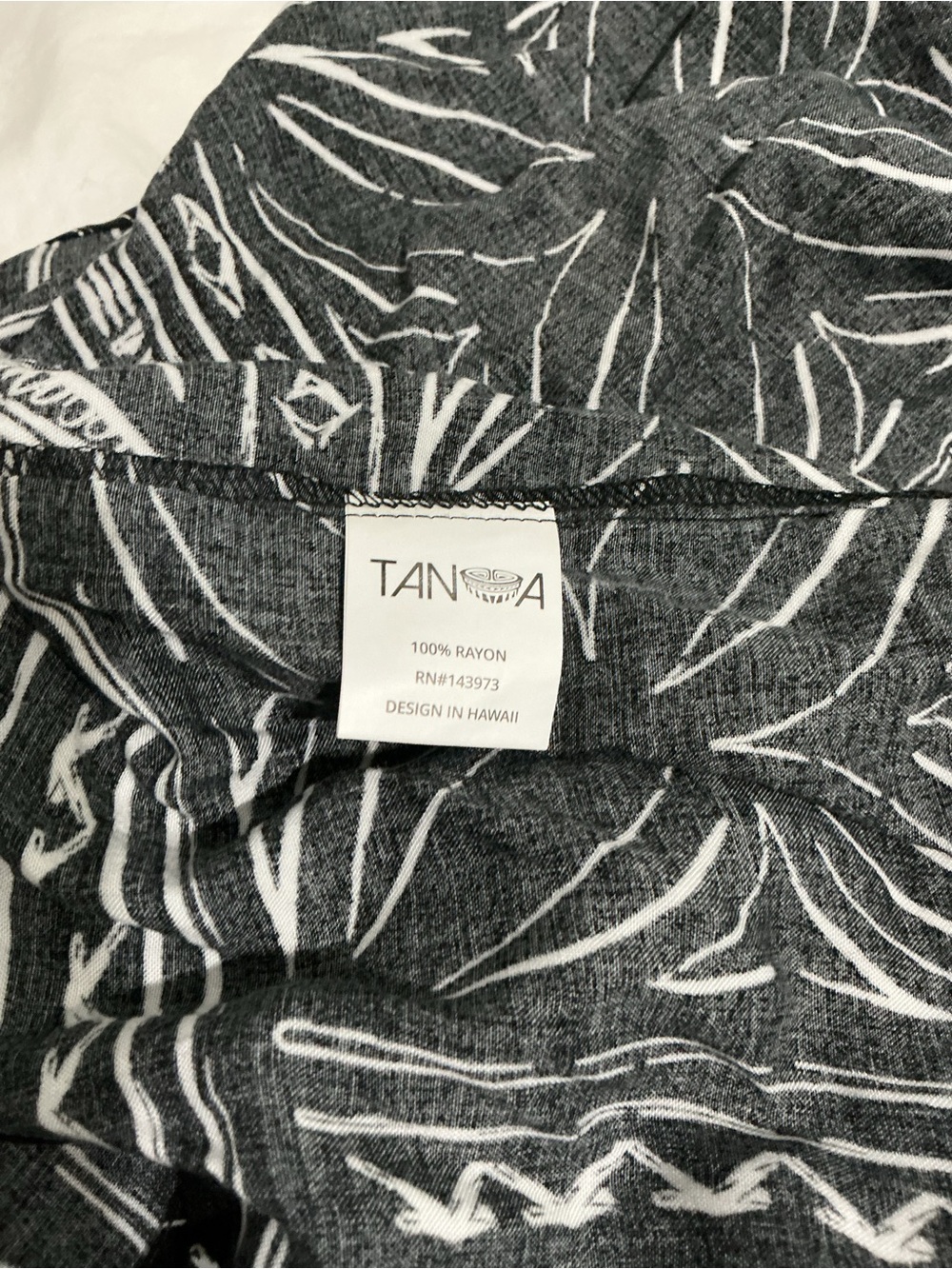 NWT Tanoa Hawaii Tribal Print Kimono Duster Cardigan With Optional Waist Tie OS - Picture 3 of 8